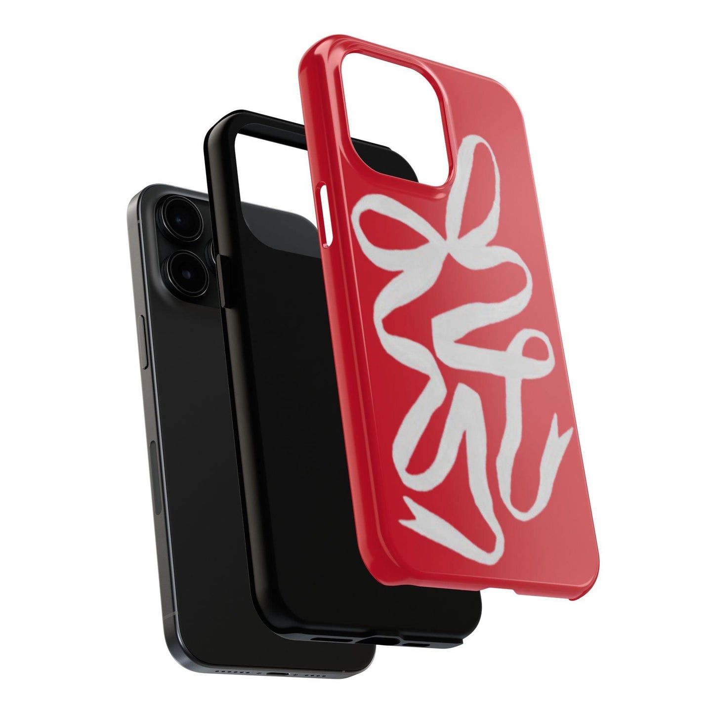 Bow Ribbon Red iPhone Cases