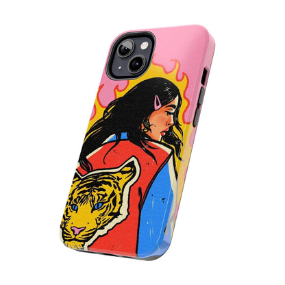 Fierce Femme Flames Tough iPhone Cases