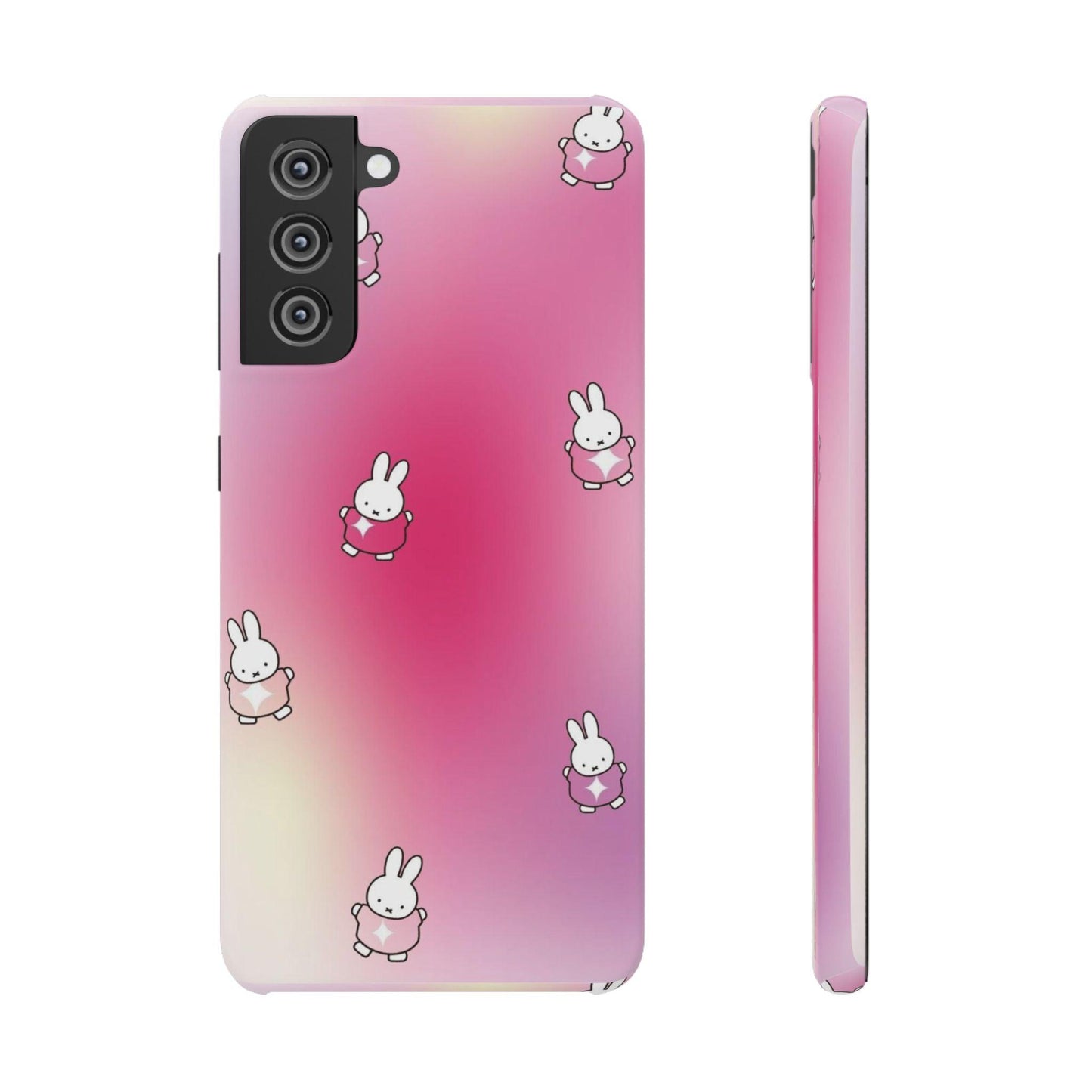 The Bunny Aura Pink Snap Cases