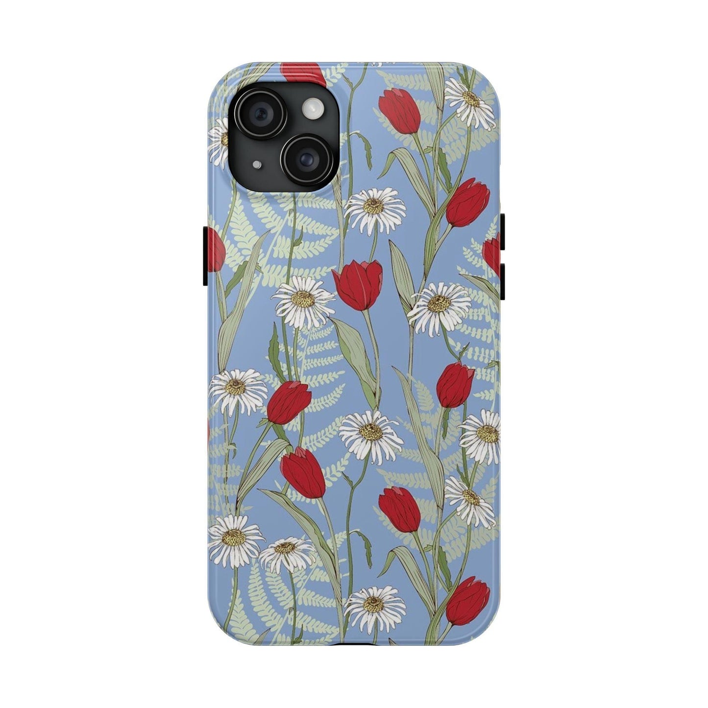 Blooms on Blue Tough iPhone Cases