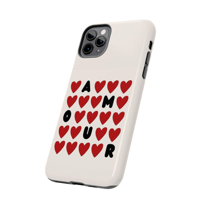 Amour Valentines Hearts Tough iPhone Cases