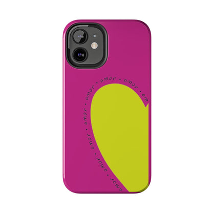 Amor Neon Heart Tough iPhone Cases