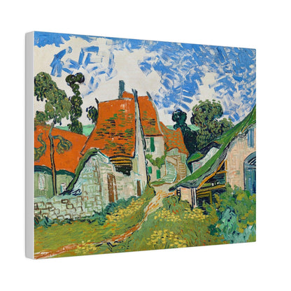 Vincent van Gogh's Street in Auvers-sur-Oise (1890) famous landscape painting - Matte Canvas, Stretched, 0.75"