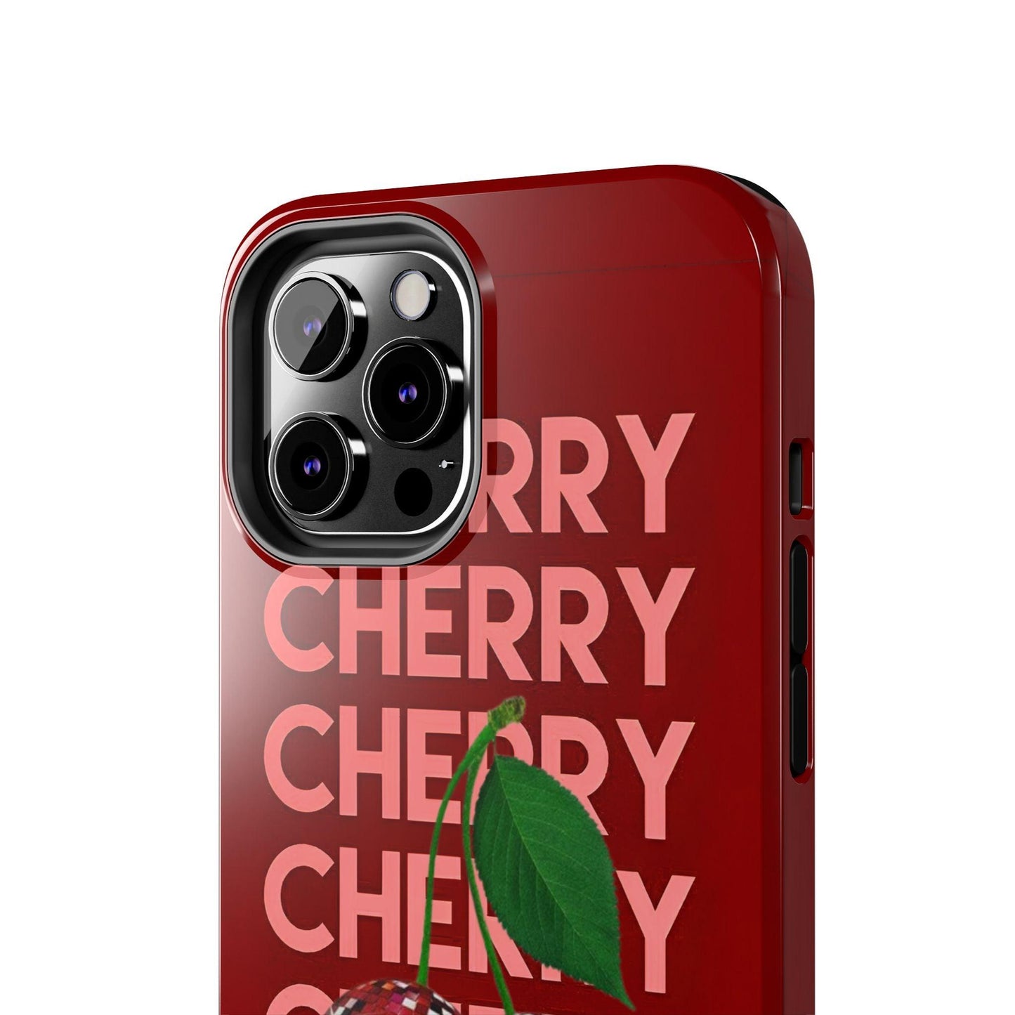 Cherries Disco Inspo iPhone Cases in Cherry Red