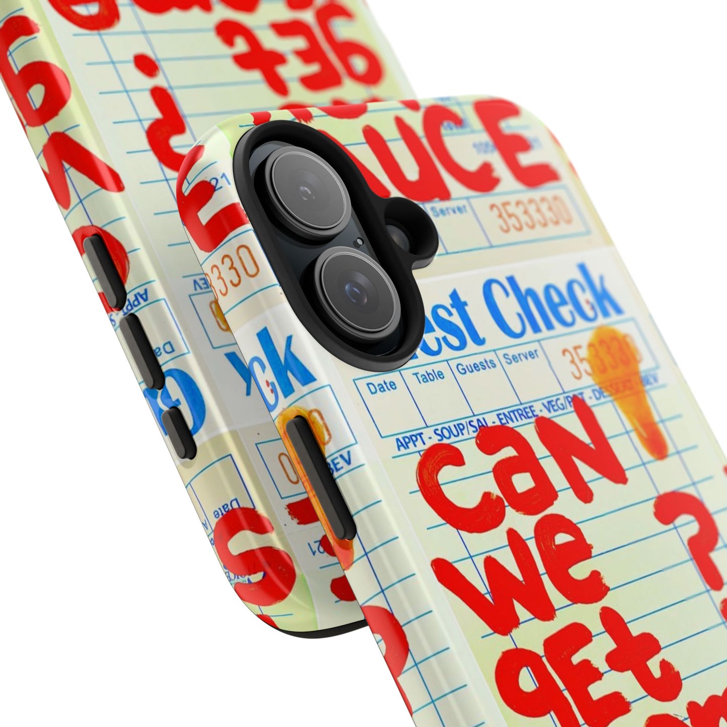 Funny Hot Sauce Guest Check Phone Case - Tough Protection for Foodies