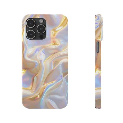 Iridescent Silk Flow Slim iPhone Cases