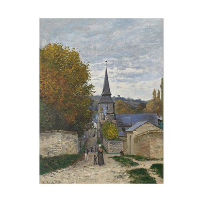 Claude Monet's Street in Sainte-Adresse (1867) famous painting - Matte Canvas, Stretched, 0.75"