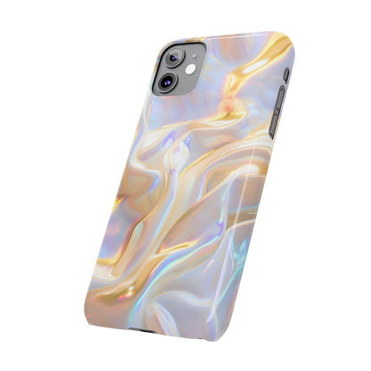 Iridescent Silk Flow Slim iPhone Cases