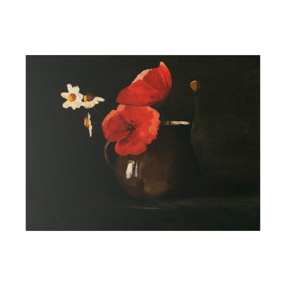 Poppies and Daisies (1867) by Odilon Redon - Matte Canvas, Stretched, 0.75"