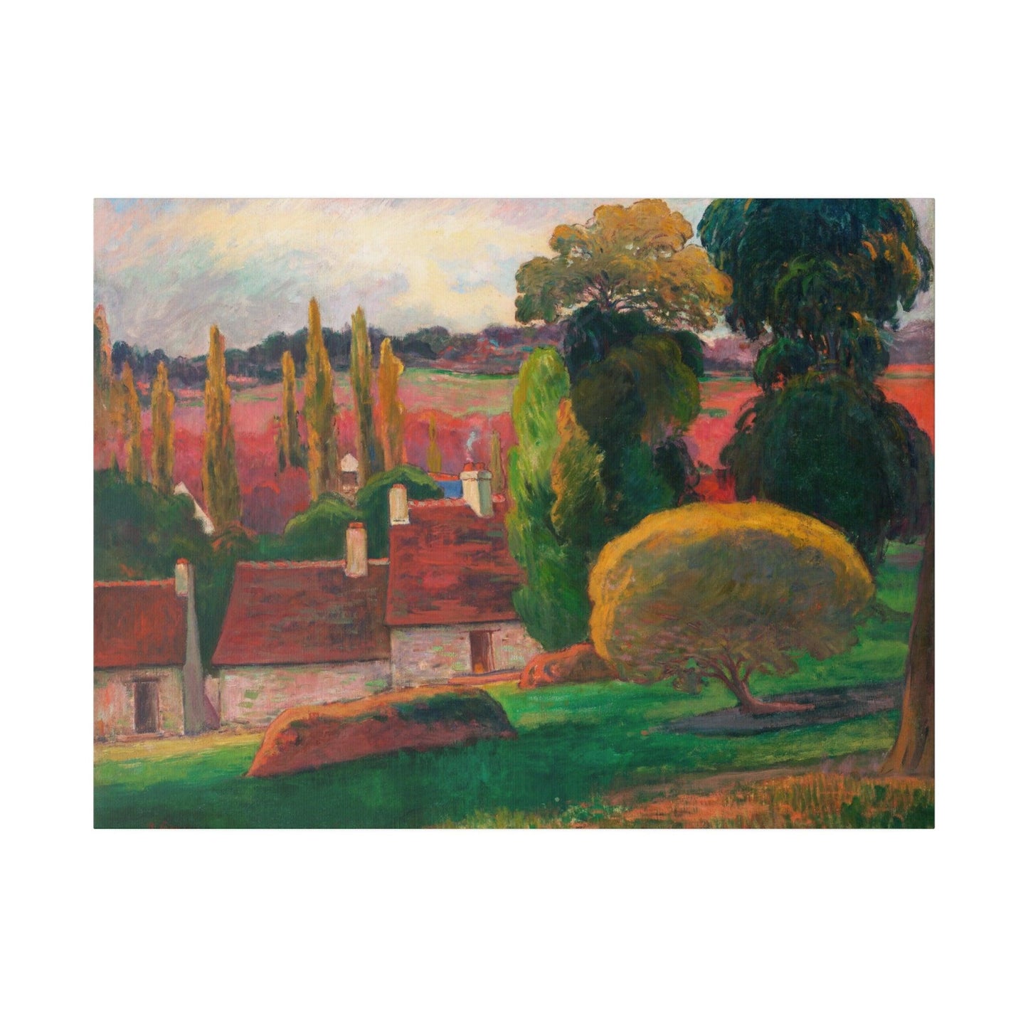 A Farm in Brittany (ca. 1894) by Paul Gauguin - Matte Canvas, Stretched, 0.75"