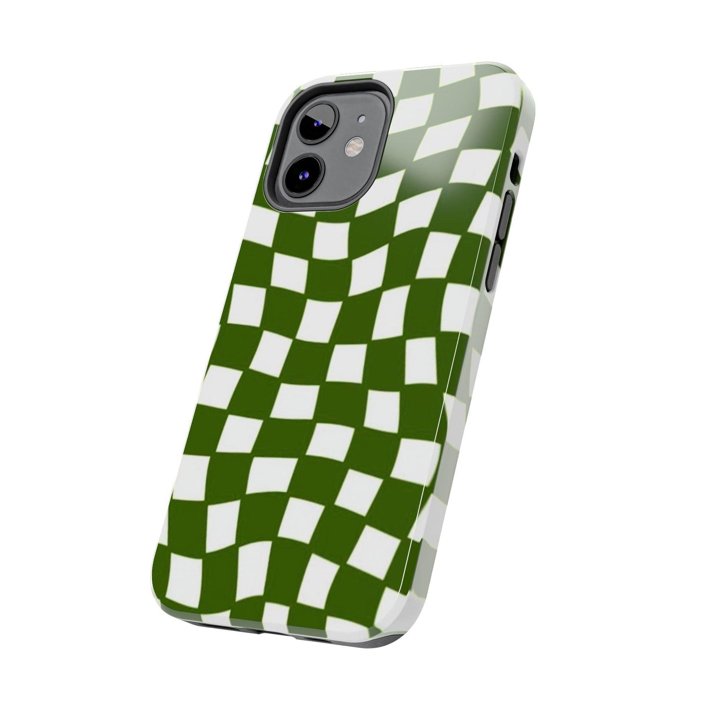 Green Checkmates Tough iPhone Cases