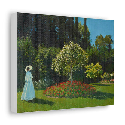 Claude Monet's Lady in the garden (1867) - Canvas Gallery Wraps