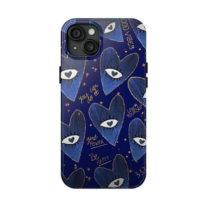 Lucky Midnight Blue Eyes Tough iPhone Cases