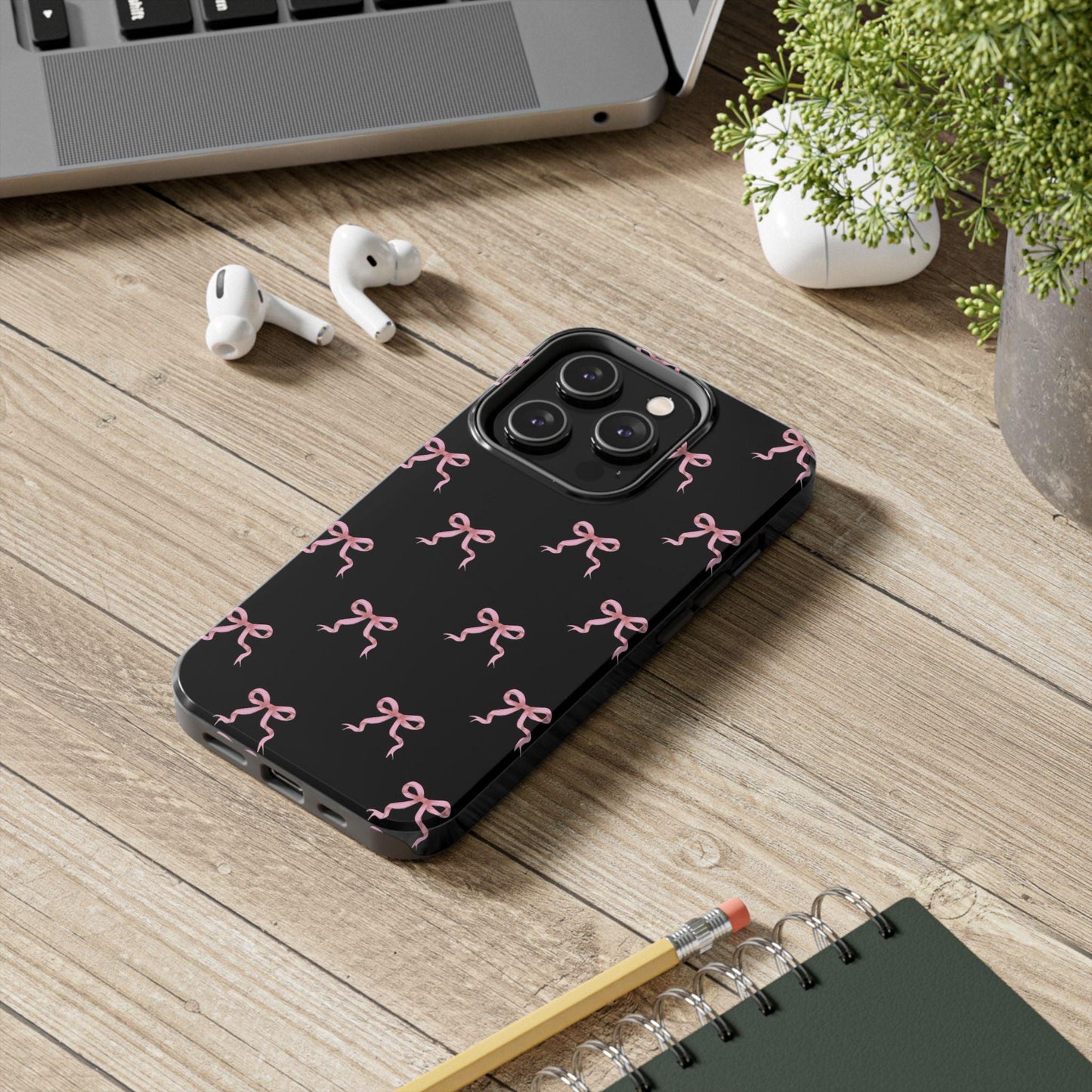 Pink Ribbon Charm iPhone Tough Case