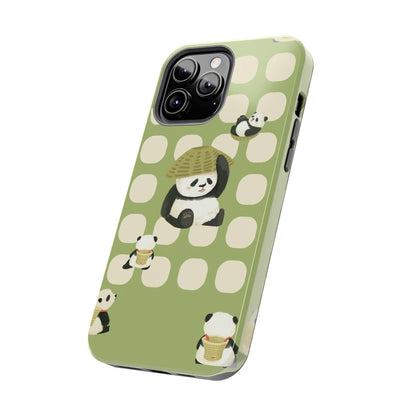 Bamboo Basket Pandas iPhone Cases