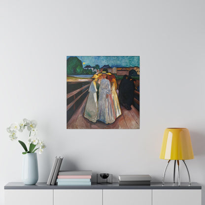 Edvard Munch's On the Bridge (1903) - Matte Canvas, Stretched, 0.75"