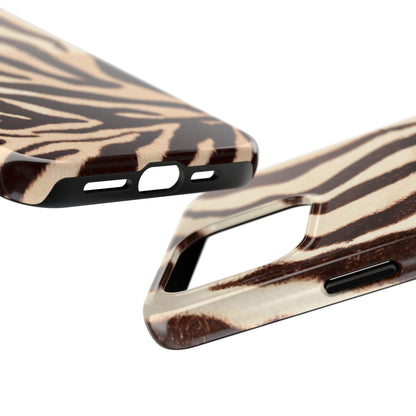 Taupe Twilights Stripe Tough iPhone Cases