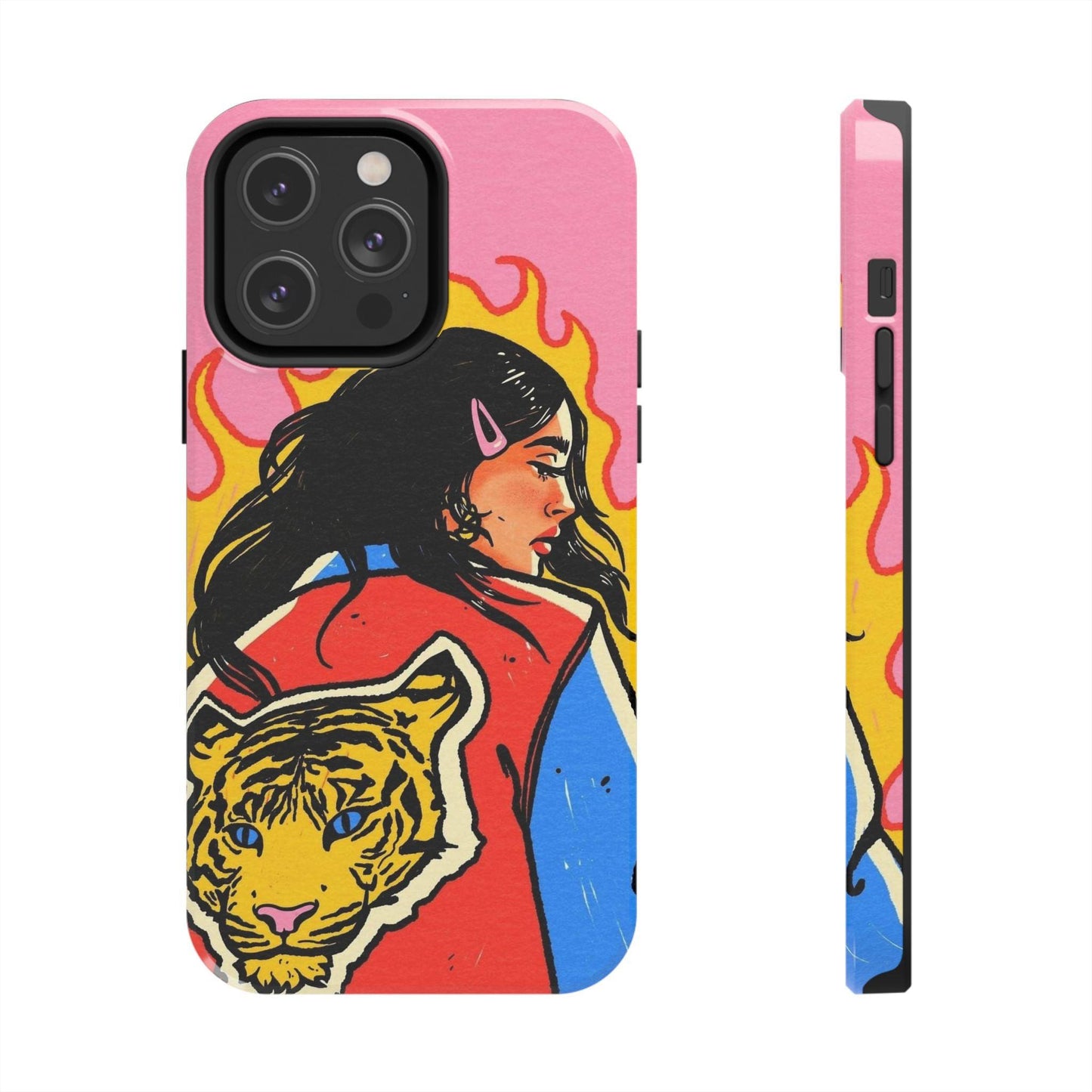 Fierce Femme Flames Tough iPhone Cases