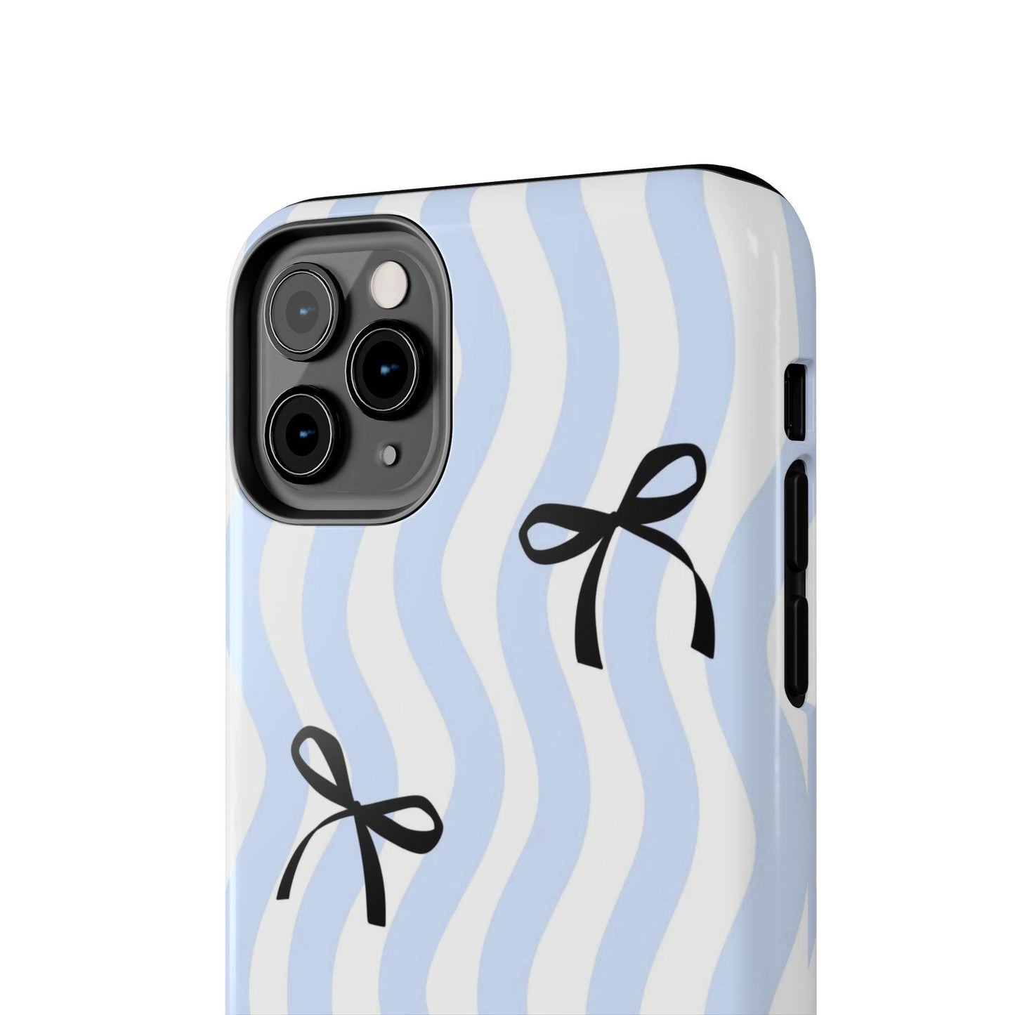 Bowtiful Blue Wavy Bliss Tough iPhone Cases