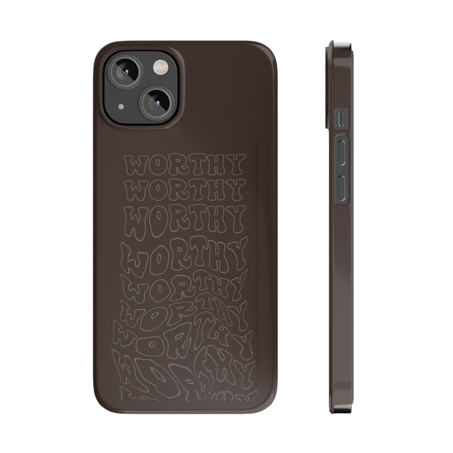 Worthy Brown Slim iPhone Cases