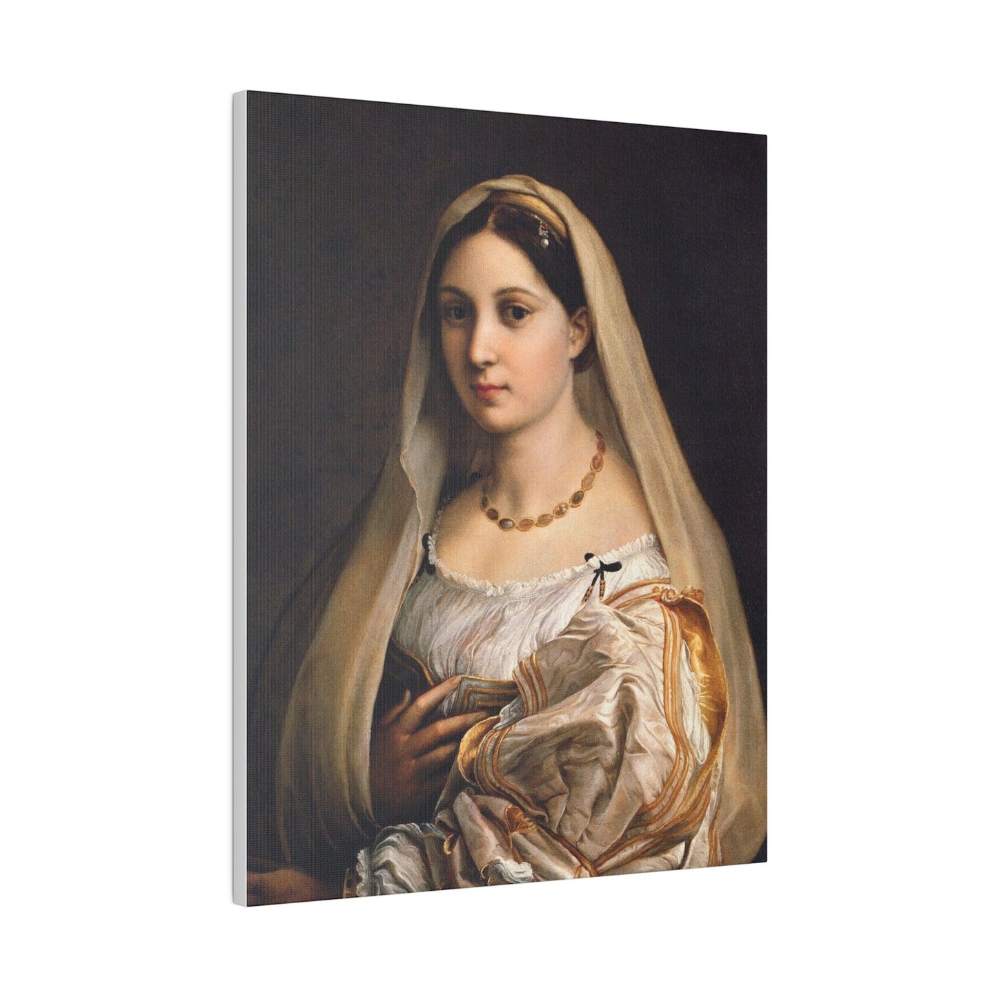 Raphael's Woman with a veil (La Donna Velata) (1516) - Matte Canvas, Stretched, 0.75"