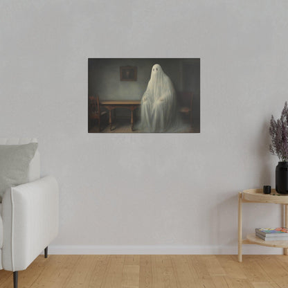 Ghost in the living room painting art furniture - Matte Canvas, Stretched, 0.75"