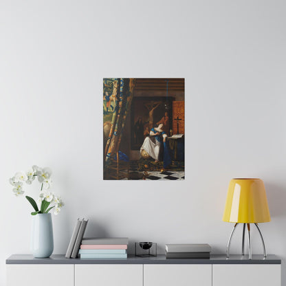 Allegory of the Catholic Faith circa 1670 by Johannes Vermeer on a Matte Canvas Stretched 0.75