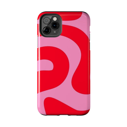 Pop Pink Swirls Tough iPhone Cases