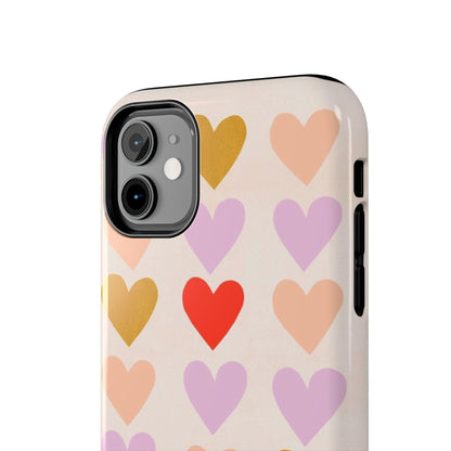 Cutesy Hearts Tough iPhone Cases