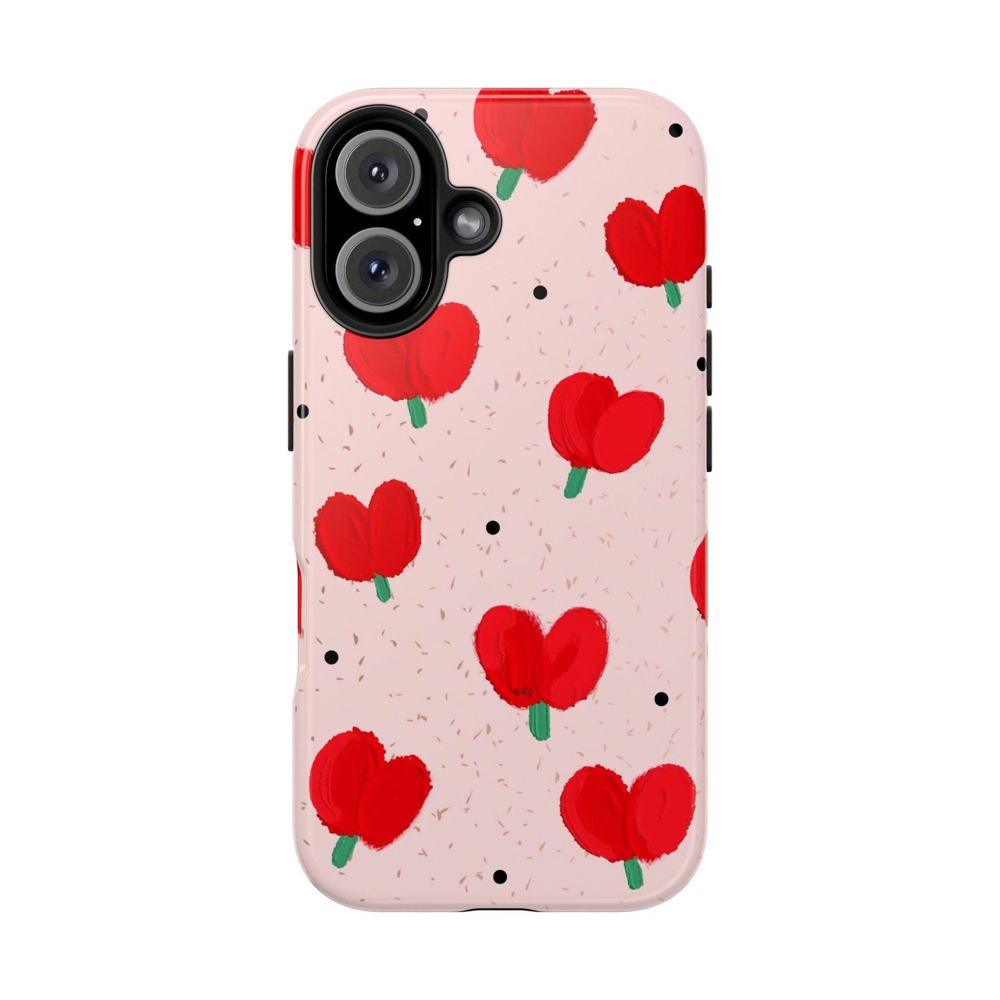 Floral Heart Aesthetic Tough iPhone Cases