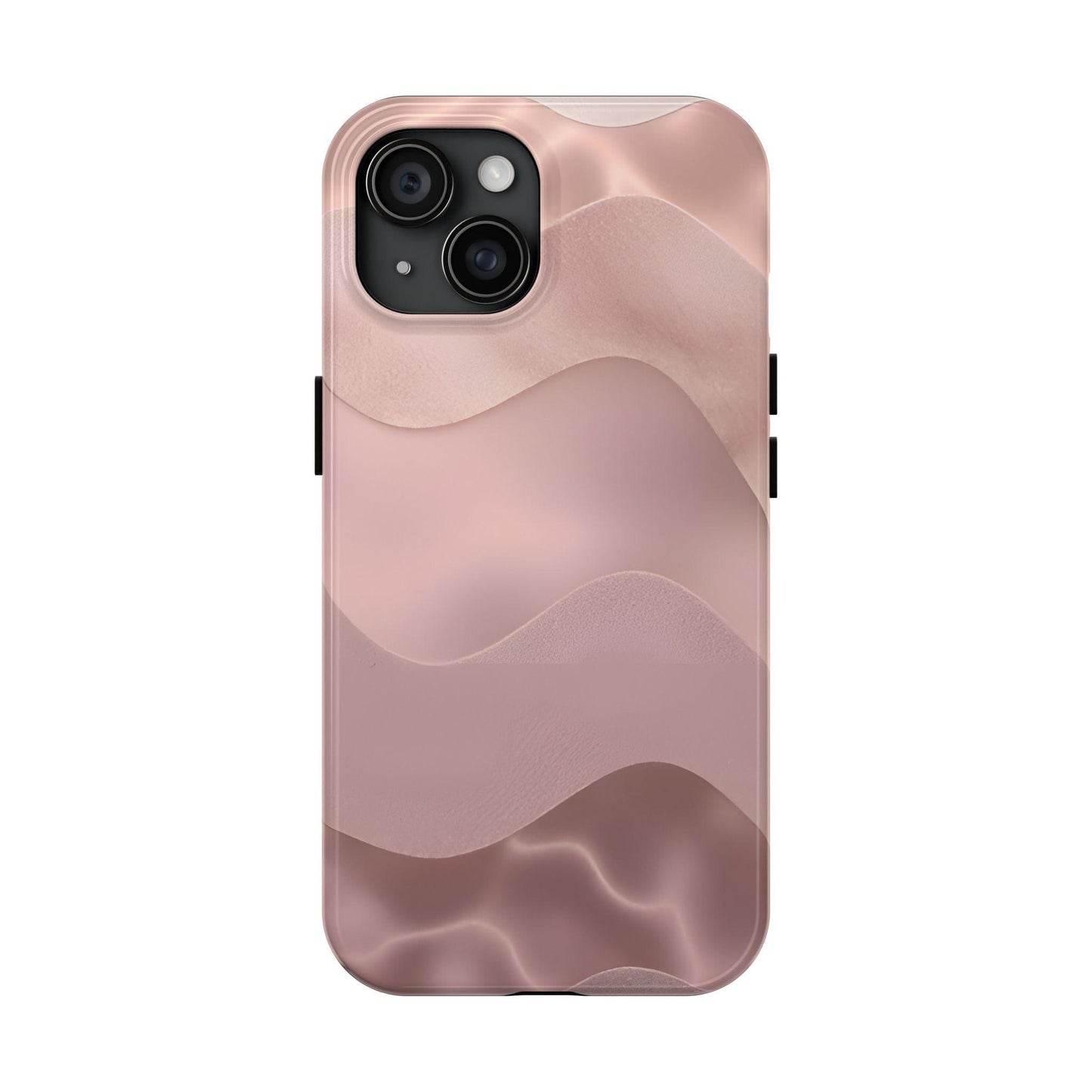 Blush Wave Satin Sandscape Tough iPhone Cases