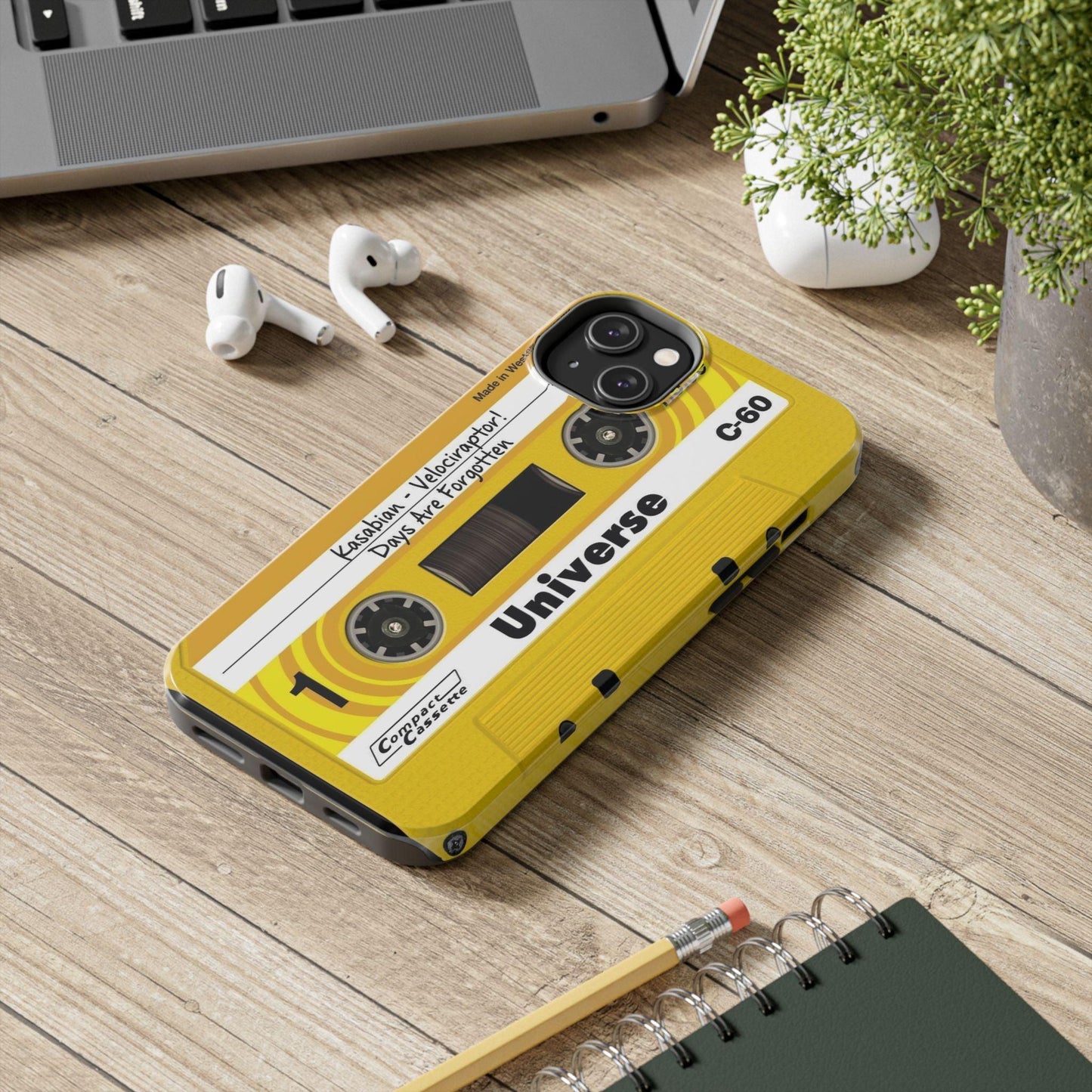 Retro Yellow Cassette Tape iPhone Cases