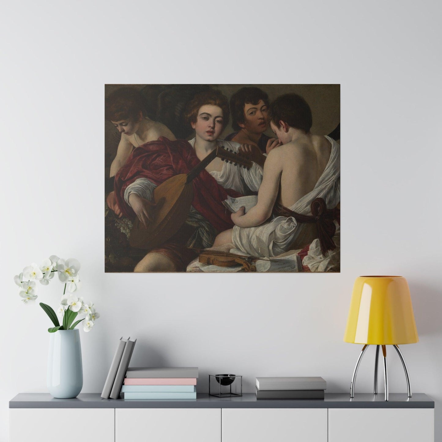 The Musicians by Caravaggio by Caravaggio (Michelangelo Merisi) - Matte Canvas, Stretched, 0.75"