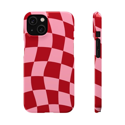 Twist & Check Red Snap iPhone Cases