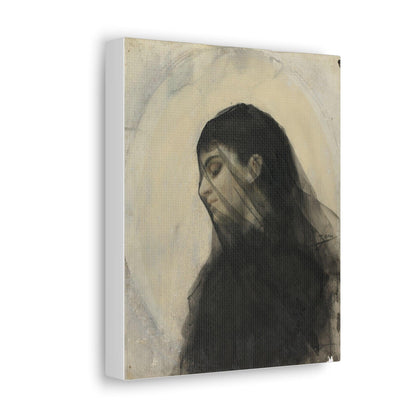 Head of a Veiled Woman by Anders Zorn - Canvas Gallery Wraps