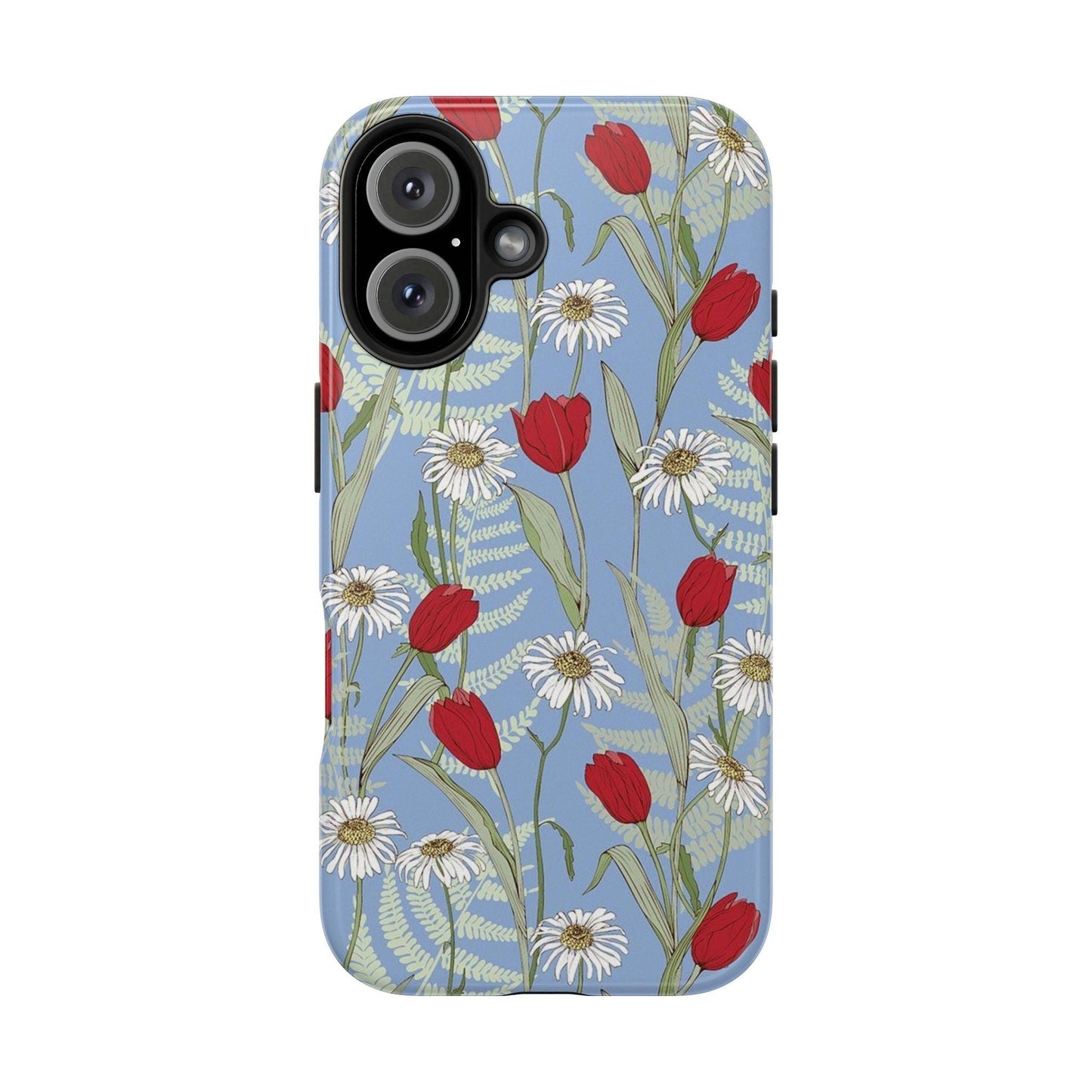 Blooms on Blue Tough iPhone Cases