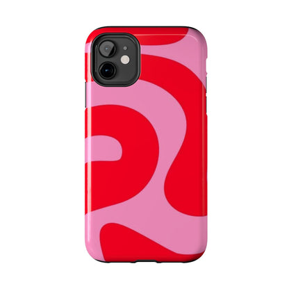 Pop Pink Swirls Tough iPhone Cases