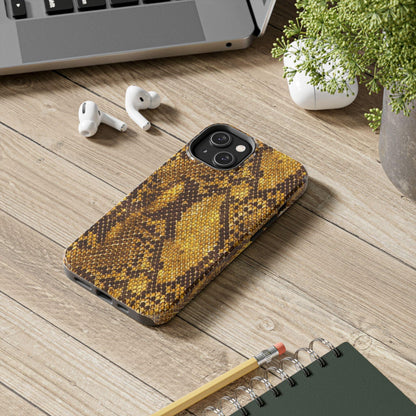 Golden Viper Scales Tough iPhone Cases