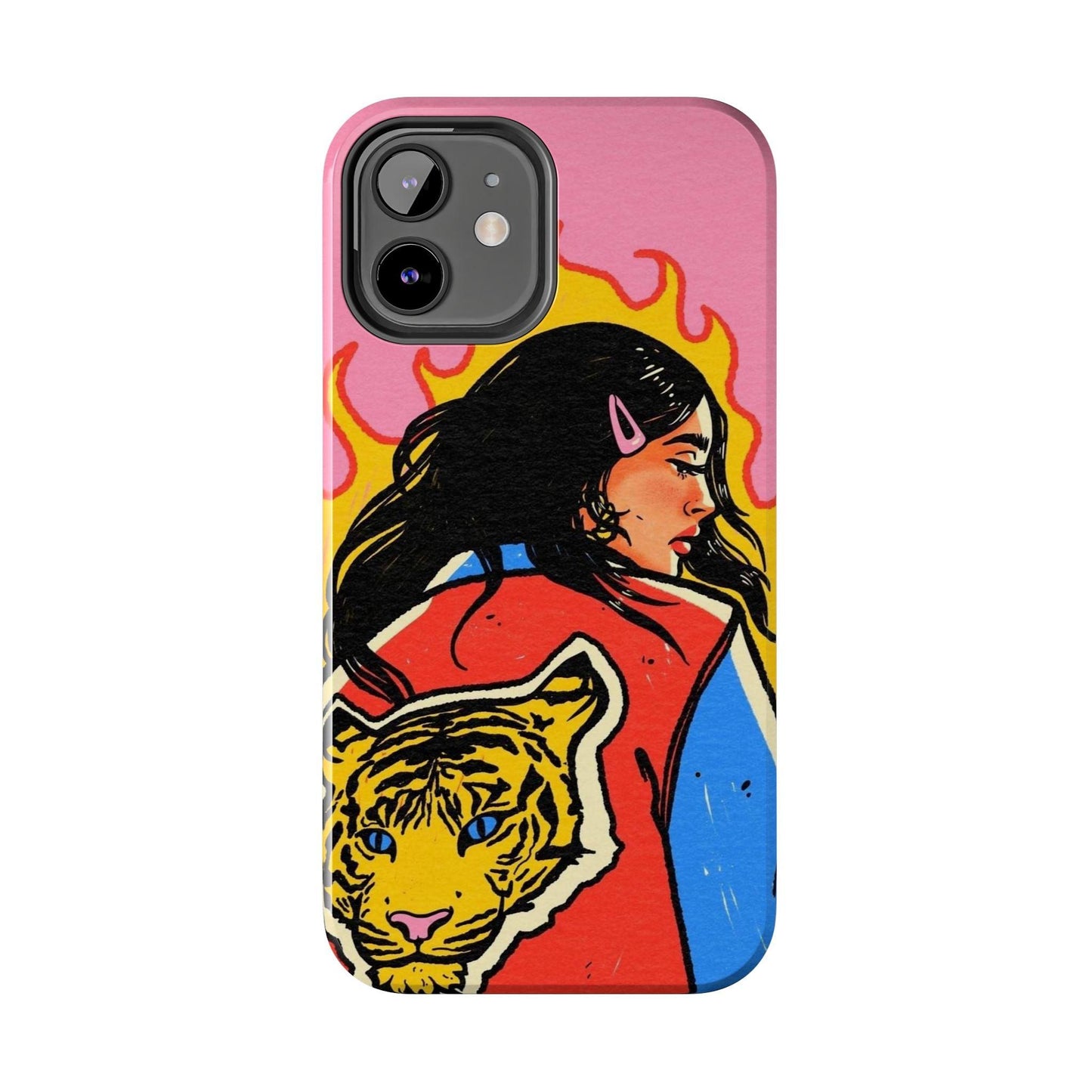 Fierce Femme Flames Tough iPhone Cases