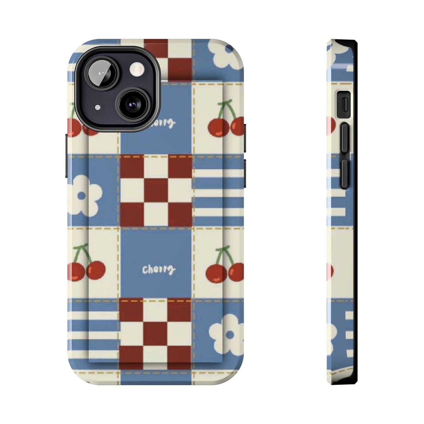 Cherry Blue Tri-Tone Tough iPhone Cases