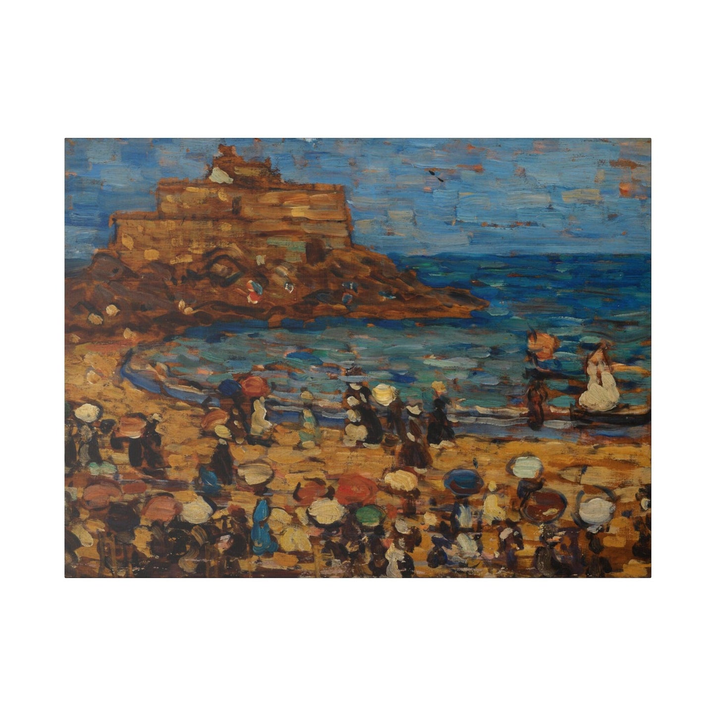 Seascape of St Mâlo by Maurice Brazil Prendergast on a Matte Canvas Stretched 0.75