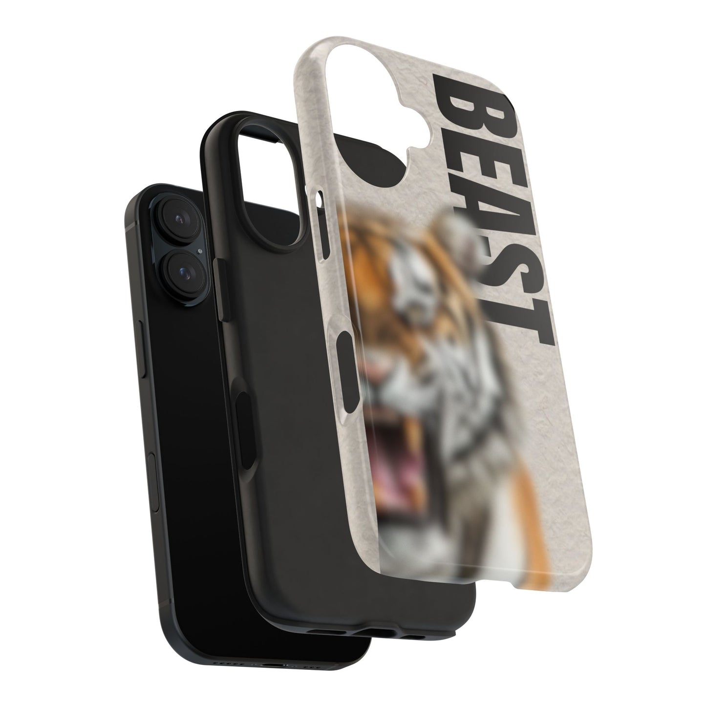 Beast Tough Phone Case - Fierce Tiger Design for Animal Lovers