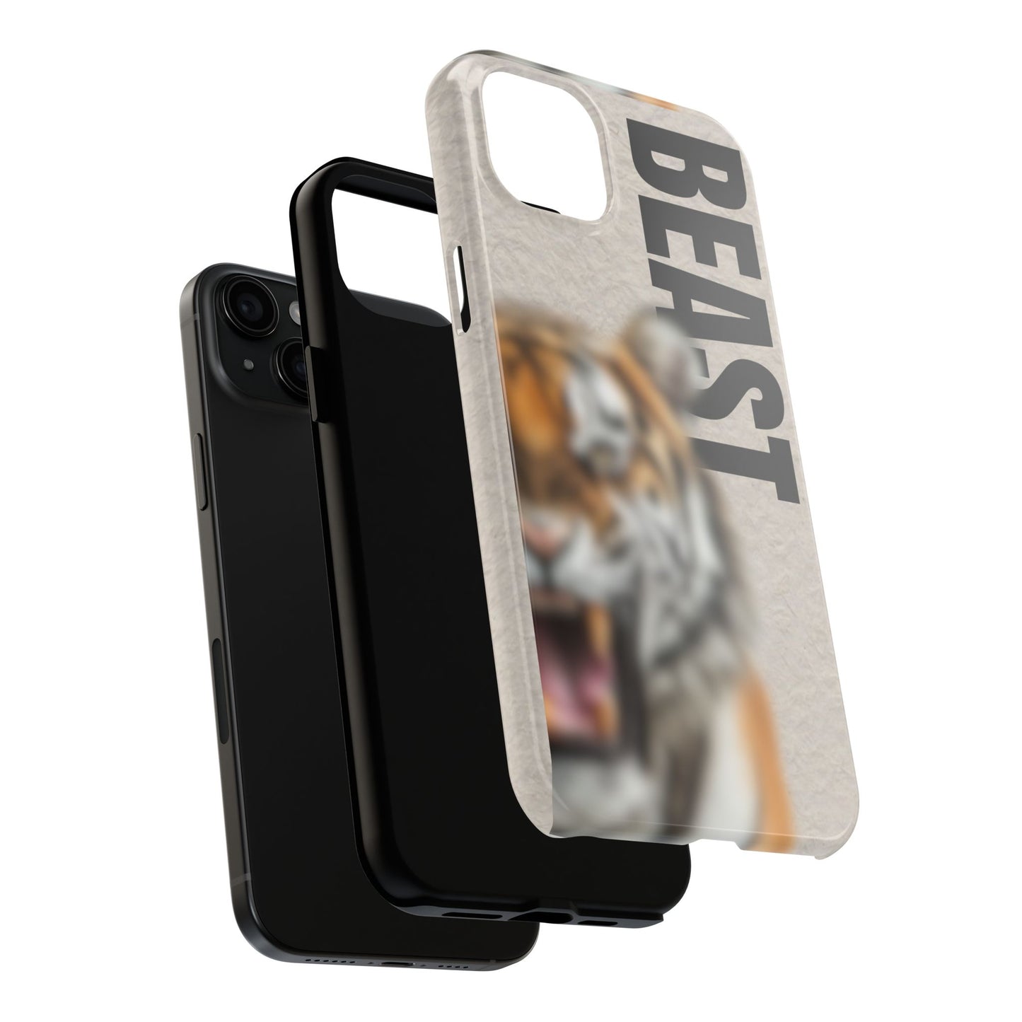 Beast Tough Phone Case - Fierce Tiger Design for Animal Lovers