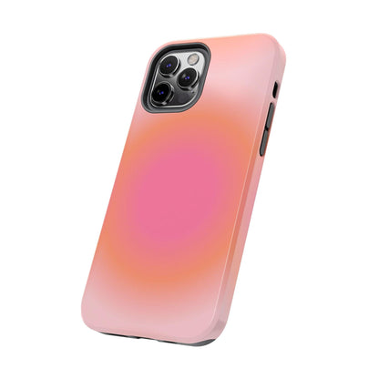 Coral Blushed Aura Tough iPhone Cases