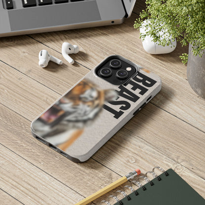 Beast Tough Phone Case - Fierce Tiger Design for Animal Lovers