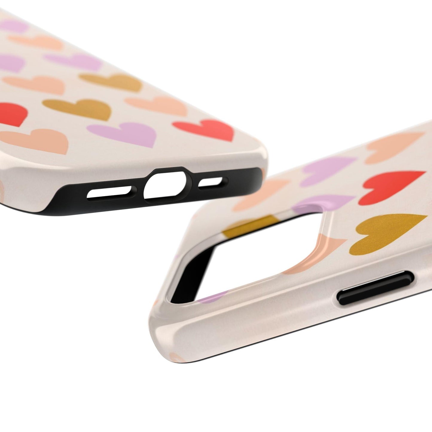 Cutesy Hearts Tough iPhone Cases