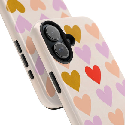 Cutesy Hearts Tough iPhone Cases