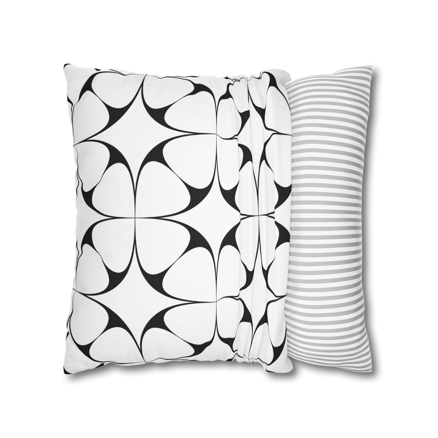 Opulent Symmetry Monochrome Pillowcase – Elevate Your Decor with Luxurious Black & White Style