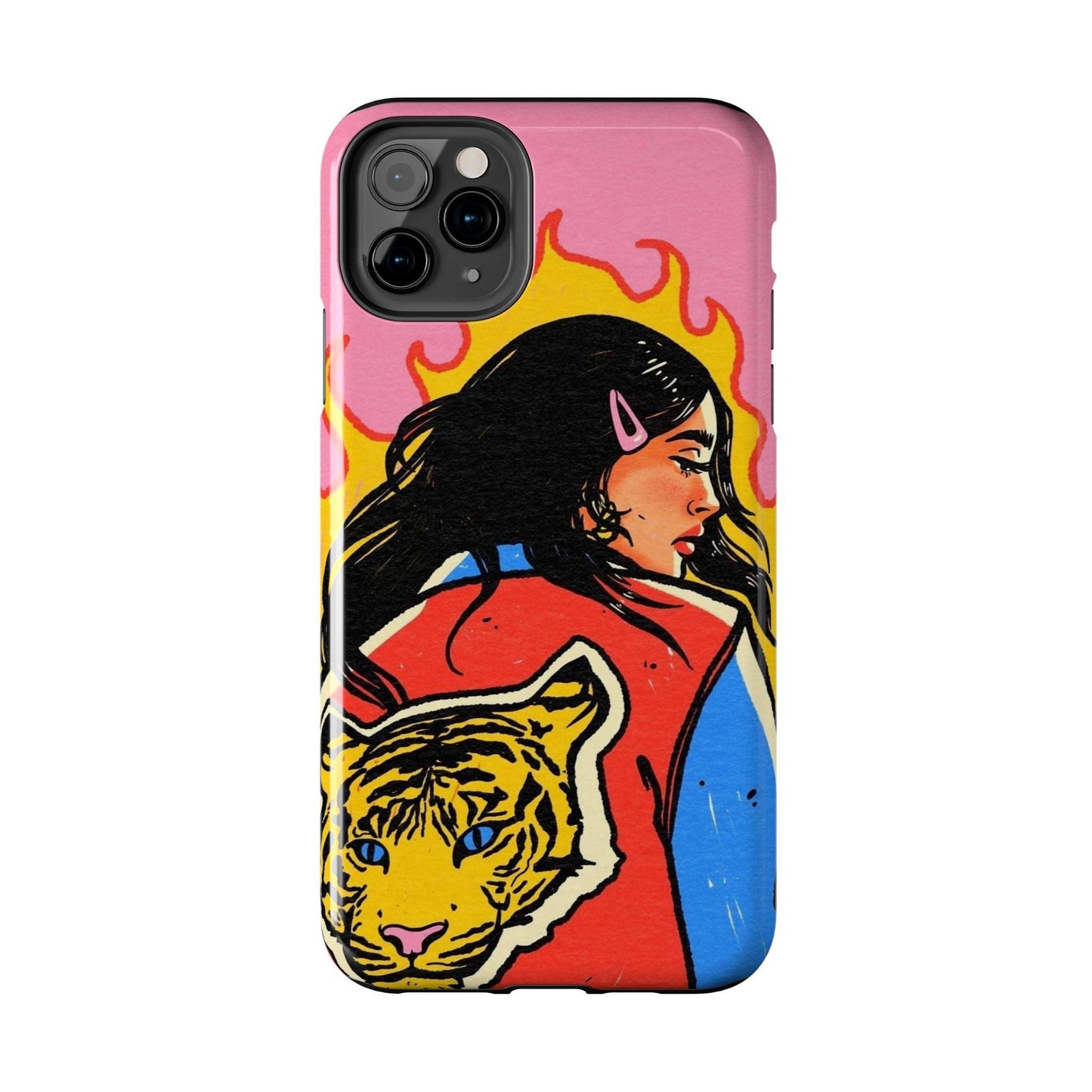 Fierce Femme Flames Tough iPhone Cases