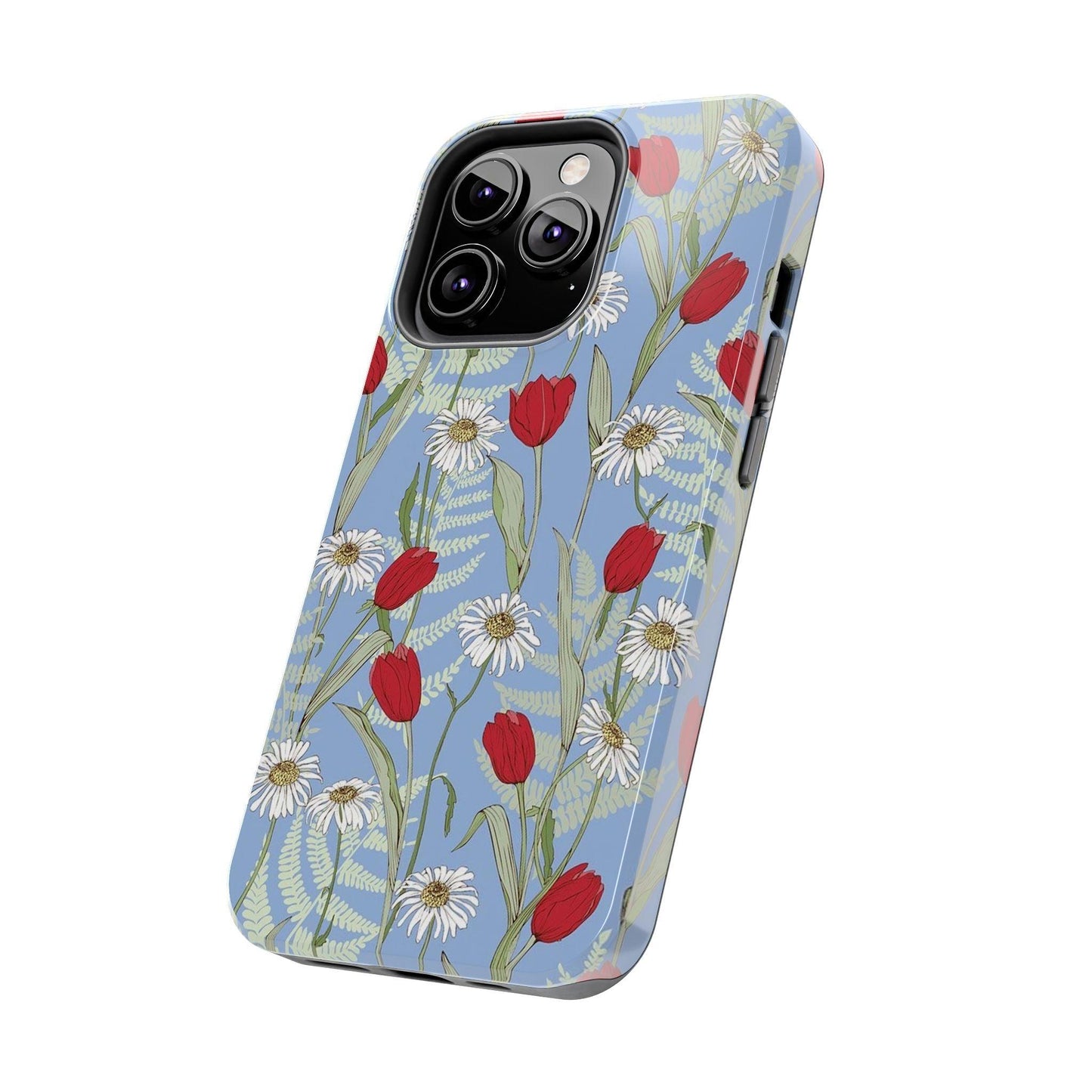 Blooms on Blue Tough iPhone Cases